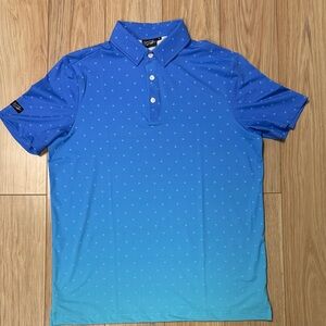 Stylish Blue Gradient Polo Shirt